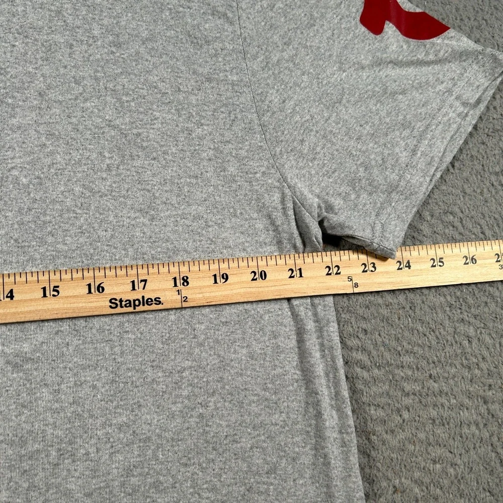 True Religion Shirt‎ Mens Large Gray Cotton Crew Neck Outdoor Logo Pullover Tee